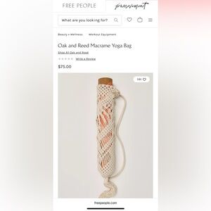 Free People / Oak & Reed Handcrafted Macrame Yoga Bag